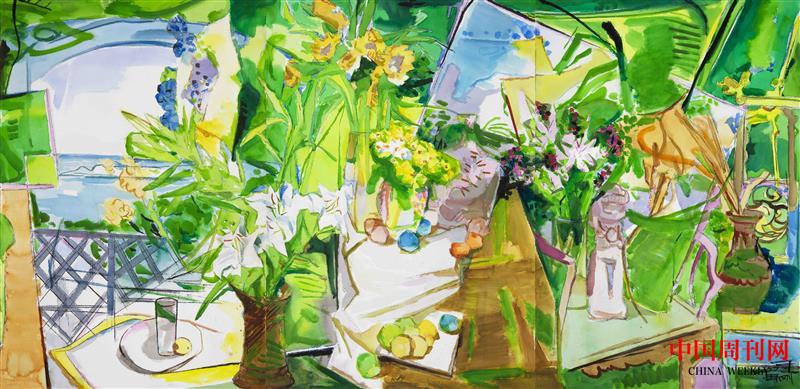 靜物-《春江這邊獨(dú)好》尺寸150x315cm 2022年.jpg